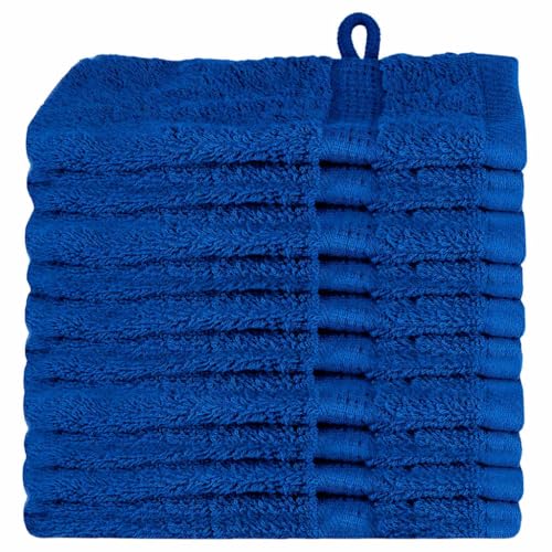 SKM Waschlappen 10 pcs Blau Baumwolle,Heim & Garten,Haushaltswäsche,Handtücher,Blau,0.45 kg,137178 von SKM