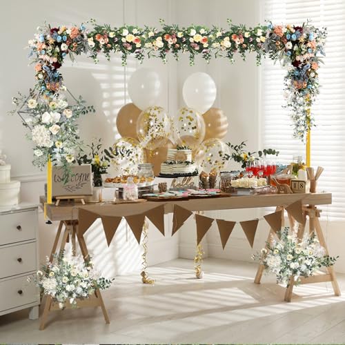Tischstangenhalter mit Klemmen, Tischbogen, verstellbar, 33-107,7 cm hoch, 71,1-248,9 cm lang, Blumen-Tischbogenständer für Hochzeit, Geburtstag, Weihnachten, Halloween Tischstangenhalter mit Klemmen, Tischbogen, verstellbar, 33-107,7 cm hoch, 71,1-248,9 cm lang, Blumen-Tischbogenständer für Hochzeit, Geburtstag, Weihnachten, Halloween von SKOIENY