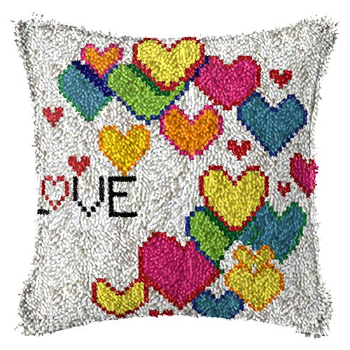 DIY Knüpfteppich Zum Selber Knüpfen 1 Set Knüpfpackung für Kinder & Erwachsene Kissenbezug Knüpfkissen Knüpfset Teppich 3D-Stickblumen Für Erwachsene Kinder,A DIY Knüpfteppich Zum Selber Knüpfen 1 Set Knüpfpackung für Kinder & Erwachsene Kissenbezug Knüpfkissen Knüpfset Teppich 3D-Stickblumen Für Erwachsene Kinder,A von SKTWOE