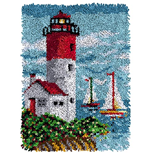 SKTWOE Knüpfteppich DIY Leuchtturm Tapisserie Teppich Zum Selber Knüpfen Knüpf-Sets Knüpfen Set Kreuzstich Set Für Kinder Und Erwachsene Handwerk Geschenke 52Cmx38cm SKTWOE Knüpfteppich DIY Leuchtturm Tapisserie Teppich Zum Selber Knüpfen Knüpf-Sets Knüpfen Set Kreuzstich Set Für Kinder Und Erwachsene Handwerk Geschenke 52Cmx38cm von SKTWOE
