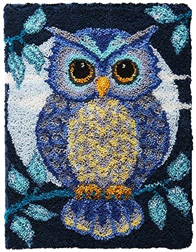 SKTWOE Strickteppich für Erwachsene, Kinder, Anfänger, handgefertigt, Eule, Basteln, Stickteppich, Heimdekoration, Handwerk, Geschenk, 52 cm x 38 cm SKTWOE Strickteppich für Erwachsene, Kinder, Anfänger, handgefertigt, Eule, Basteln, Stickteppich, Heimdekoration, Handwerk, Geschenk, 52 cm x 38 cm von SKTWOE