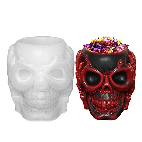 Totenkopf-Kerzen-Form, Totenkopf-Harz-Kerzenherstellung, für Halloween, Totenkopf-Kerzenformen, Epoxidharz-Gussformen für Bastelgips Skuda Totenkopf-Kerzen-Form, Totenkopf-Harz-Kerzenherstellung, für Halloween, Totenkopf-Kerzenformen, Epoxidharz-Gussformen für Bastelgips Skuda von SKUDA