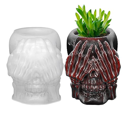 Totenkopf-Silikonform, handgefertigt, 3D-Totenkopf-Harz-Formen – Totenkopf-Kerzenformen, Epoxidharz-Gussformen für Bastelgips Skuda Totenkopf-Silikonform, handgefertigt, 3D-Totenkopf-Harz-Formen – Totenkopf-Kerzenformen, Epoxidharz-Gussformen für Bastelgips Skuda von SKUDA