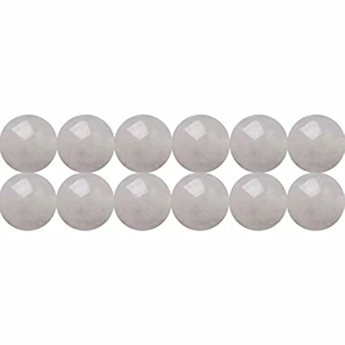 SKYBEADS Natur Weiß Jade Halbedelsteine Perlen zum Auffädeln Runde 6mm Naturstein 38cm Strang Approx 60 Stück SKYBEADS Natur Weiß Jade Halbedelsteine Perlen zum Auffädeln Runde 6mm Naturstein 38cm Strang Approx 60 Stück von SKYBEADS