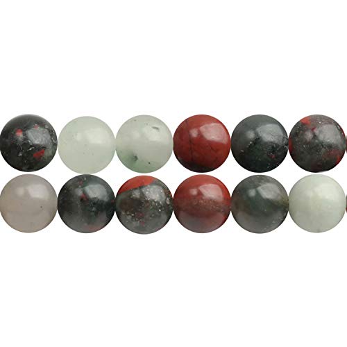 SKYBEADS 4mm Afrika Blutjaspis Naturstein Runde Perlen für Armbänder 38cm Strang Approx 90 Stück SKYBEADS 4mm Afrika Blutjaspis Naturstein Runde Perlen für Armbänder 38cm Strang Approx 90 Stück von SKYBEADS