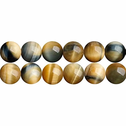 SKYBEADS Echte Tigerauge Blau und Braun Runde Edelstein Perlen 8mm zum Auffädeln 38cm Strang Approx 46 Stück SKYBEADS Echte Tigerauge Blau und Braun Runde Edelstein Perlen 8mm zum Auffädeln 38cm Strang Approx 46 Stück von SKYBEADS