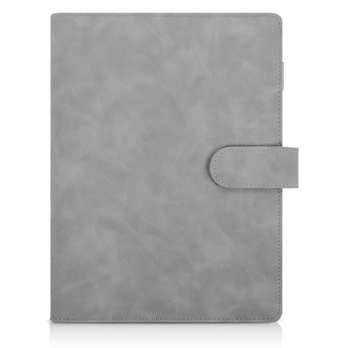 SKYDUE A5 Binder, a5 Ringbuch Kunstleder, Ringbuch A 5 Nachfüllbar, Budget Binder, Notizbuch A5(Innenpapier Nicht Enthalten), Organizer Für Büro Schule Und Reisearbeit(Dunkelgrau) von SKYDUE