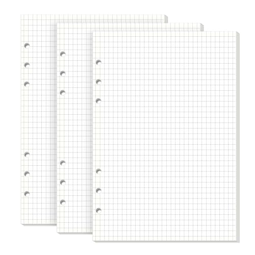 SKYDUE A5 Papier Kariert,135 Blätter Ringbuch A5 Nachfüllbar, Ringbucheinlagen A5 Kariert 21x14.2cm, A5 Papier Für 6-Loch Ringbücher, Ringbucheinlagen A5 Für A5 Ringbuch SKYDUE A5 Papier Kariert,135 Blätter Ringbuch A5 Nachfüllbar, Ringbucheinlagen A5 Kariert 21x14.2cm, A5 Papier Für 6-Loch Ringbücher, Ringbucheinlagen A5 Für A5 Ringbuch von SKYDUE