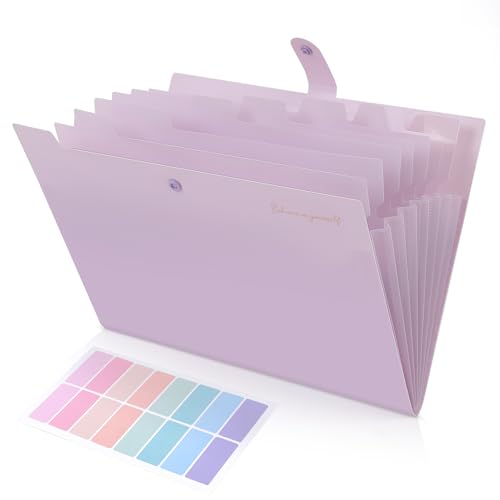 SKYDUE Dokumentenmappe A4, Fächermappe Mit Mit 8 Fächern, Ordner Mit Innentasche, Aktenordner/Folder/Ordnungsmappe Für Schule, Büro, Studium & Zuhause,Robuster PP-Kunststoff/Lila SKYDUE Dokumentenmappe A4, Fächermappe Mit Mit 8 Fächern, Ordner Mit Innentasche, Aktenordner/Folder/Ordnungsmappe Für Schule, Büro, Studium & Zuhause,Robuster PP-Kunststoff/Lila von SKYDUE