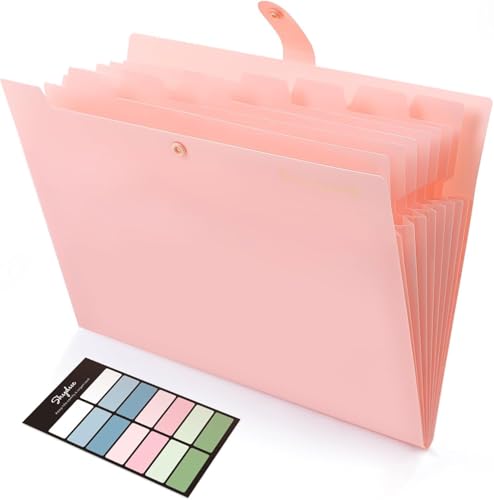 SKYDUE Dokumentenmappe A4, Fächermappe Mit Mit 8 Fächern, Ordner Mit Innentasche, Aktenordner/Folder/Ordnungsmappe Für Schule, Büro, Studium & Zuhause,Robuster PP-Kunststoff/Rosa SKYDUE Dokumentenmappe A4, Fächermappe Mit Mit 8 Fächern, Ordner Mit Innentasche, Aktenordner/Folder/Ordnungsmappe Für Schule, Büro, Studium & Zuhause,Robuster PP-Kunststoff/Rosa von SKYDUE