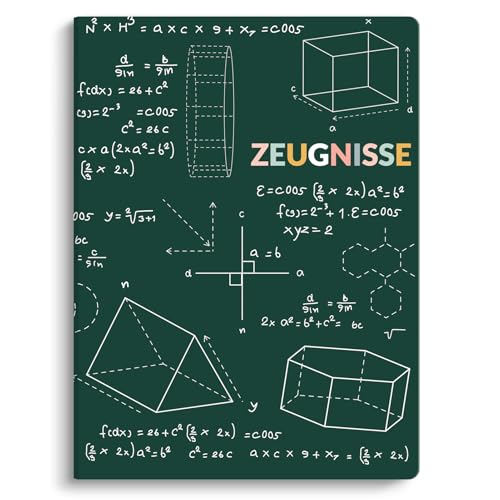 SKYDUE Zeugnismappe A4, Hochwertige Kunststoffmappe Mit 30 Hüllen, Zeugnismappe Für Zeugnisse Zu Archivieren Und Wichtige Dokumente Zu Organisieren(Grün) von SKYDUE