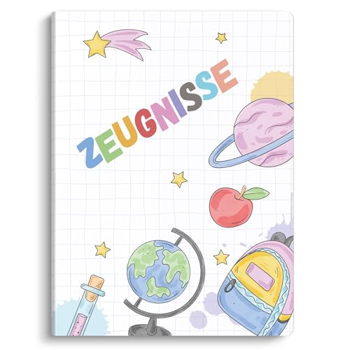 SKYDUE Zeugnismappe A4, Hochwertige Kunststoffmappe Mit 30 Hüllen, Zeugnismappe Für Zeugnisse Zu Archivieren Und Wichtige Dokumente Zu Organisieren(Schule) von SKYDUE