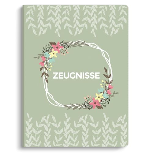SKYDUE Zeugnismappe A4, Kunststoffmappe Mit 30 Hüllen, Zeugnismappe Für Zeugnisse Zu Archivieren Und Wichtige Dokumente Zu Organisieren(Hellgrün) von SKYDUE