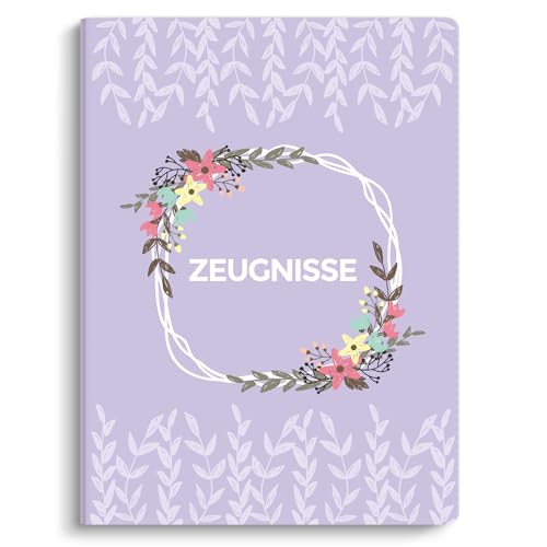 SKYDUE Zeugnismappe A4,Kunststoffmappe Mit 30 Hüllen, Zeugnismappe Für Zeugnisse Zu Archivieren Und Wichtige Dokumente Zu Organisieren(Lila) von SKYDUE