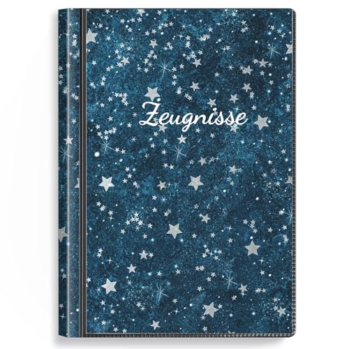 SKYDUE Zeugnismappe Mit 30 Hüllen – Zeugnissmappe A4, Zeugnis Mappe Mit Klarsichthüllen,Dokumentenmappe Für Urkunden, Zeugnisse & Zertifikate(Blau) von SKYDUE