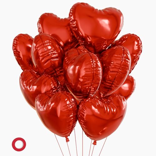 Folienballon Herz Rot SKYIOL 20 Stück18 zoll Helium Herzluftballons Rote Große Aluminium Ballons für Hochzeit Verlobung Valentinstag Muttertag Geburtstag Party Deko Folienballon Herz Rot SKYIOL 20 Stück18 zoll Helium Herzluftballons Rote Große Aluminium Ballons für Hochzeit Verlobung Valentinstag Muttertag Geburtstag Party Deko von SKYIOL