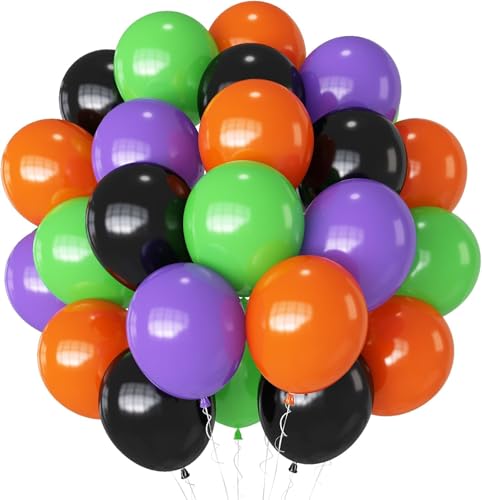 Halloween Luftballons Orange Schwarz Grün Lila 60 Stk 12 zoll SKYIOL Halloween Deko Konfetti Ballons Latex Ballons mit Band für Kinder Geburtstag Herbfeste Karneval Party Deko T996 Halloween Luftballons Orange Schwarz Grün Lila 60 Stk 12 zoll SKYIOL Halloween Deko Konfetti Ballons Latex Ballons mit Band für Kinder Geburtstag Herbfeste Karneval Party Deko T996 von SKYIOL