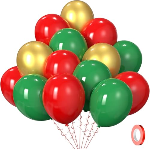 Luftballons Grün Rot Gold Luftballons Weihnachten SKYIOL 50 Stück 12 zoll Latex Ballons Grüne Rote Ballons Goldene Metallic Luftballons für Geburtstag Hochzeit Weihnachten Party Deko T999 Luftballons Grün Rot Gold Luftballons Weihnachten SKYIOL 50 Stück 12 zoll Latex Ballons Grüne Rote Ballons Goldene Metallic Luftballons für Geburtstag Hochzeit Weihnachten Party Deko T999 von SKYIOL