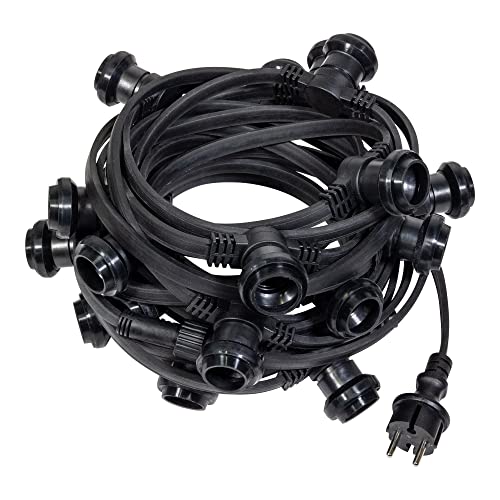 SKYLANTERN LED Lichterkette innen außen schwarz IP65 10 m 20 Fassungen für Leuchtmittel E27 SKYLANTERN LED Lichterkette innen außen schwarz IP65 10 m 20 Fassungen für Leuchtmittel E27 von SKYLANTERN