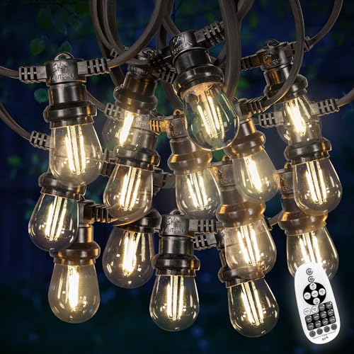 SKYLANTERN Lichterkette Guinguette, 100 m, 200 Glühbirnen, warmweiß, mit Helligkeitsregler und Fernbedienung – Lichterkette Leuchtmittel E27, transparent, dimmbar – LED-Lichterkette SKYLANTERN Lichterkette Guinguette, 100 m, 200 Glühbirnen, warmweiß, mit Helligkeitsregler und Fernbedienung – Lichterkette Leuchtmittel E27, transparent, dimmbar – LED-Lichterkette von SKYLANTERN