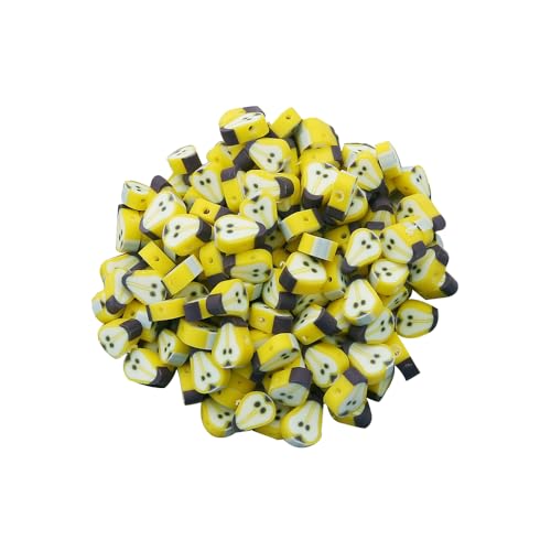 100 Stück 10 mm Obstform Ton Abstandshalter Perlen für DIY Schmuck Armband Ohrring Halskette Bastelbedarf Birne 100 Stück 10 mm Obstform Ton Abstandshalter Perlen für DIY Schmuck Armband Ohrring Halskette Bastelbedarf Birne von SKYPRO