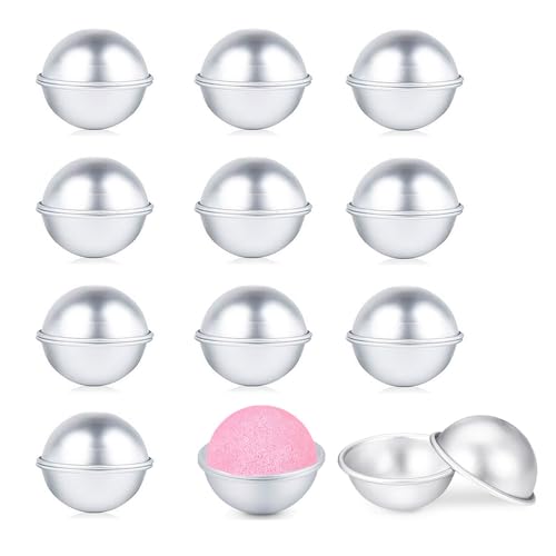 12-teiliges Set DIY Metall-Badebombenformen in 1 Größe, 24 Stück, für Geschenke und zum Basteln Ihrer eigenen Sprudeln, 5,5 cm 12-teiliges Set DIY Metall-Badebombenformen in 1 Größe, 24 Stück, für Geschenke und zum Basteln Ihrer eigenen Sprudeln, 5,5 cm von SKYPRO