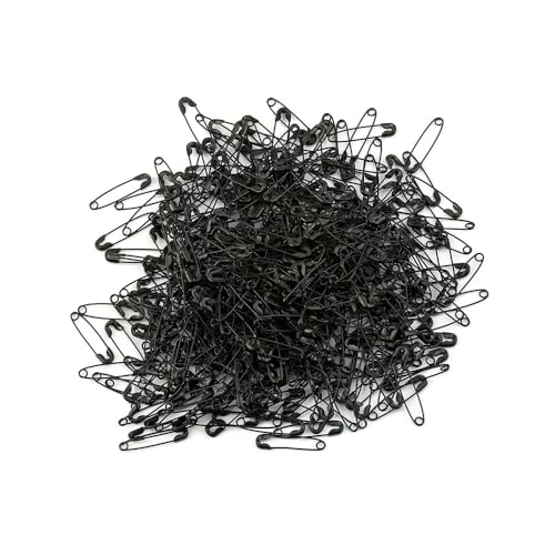 500 Stück 27 mm schwarze Sicherheitsnadeln, für Zuhause, Büro, Kunst, Handwerk, Schmuckherstellung 500 Stück 27 mm schwarze Sicherheitsnadeln, für Zuhause, Büro, Kunst, Handwerk, Schmuckherstellung von SKYPRO