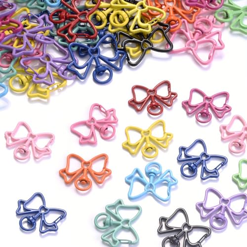 Karabinerverschlüsse aus Metall, niedlicher Schmetterling, drehbar, für DIY-Zubehör, kleine Clips für Schlüsselanhänger, Tasche, Schmuckherstellung, 20 Stück Karabinerverschlüsse aus Metall, niedlicher Schmetterling, drehbar, für DIY-Zubehör, kleine Clips für Schlüsselanhänger, Tasche, Schmuckherstellung, 20 Stück von SKYPRO