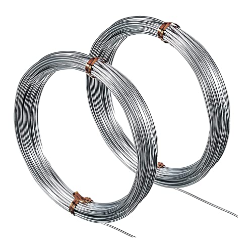 SKYPRO 1,2 mm und 2,5 mm 304 Edelstahldraht für Heimwerker, Kunst und Handwerk, Schmuckherstellung, Bonsai-Training, Gartenarbeit, Drahtformung, Silber von SKYPRO