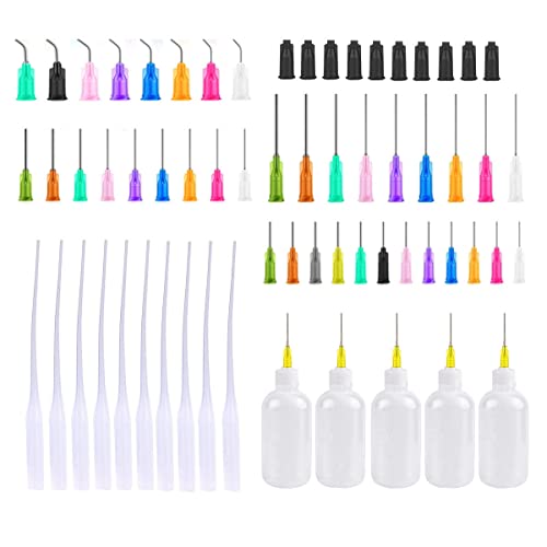 SKYPRO 54 Stück 30 ml Präzisionsspitzen-Applikator-Flaschen-Set, Spender-Applikator-Flaschen für Flüssigkeit, Acrylfarbe – 5 Quetschflaschen, 5 Spritzenkappen, 5 Klebedüsen und 39 Dosiernadeln SKYPRO 54 Stück 30 ml Präzisionsspitzen-Applikator-Flaschen-Set, Spender-Applikator-Flaschen für Flüssigkeit, Acrylfarbe – 5 Quetschflaschen, 5 Spritzenkappen, 5 Klebedüsen und 39 Dosiernadeln von SKYPRO