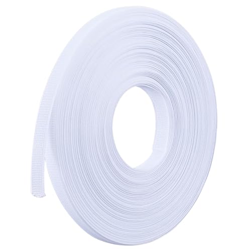 Stäbchen zum Nähen von Korsett, 12 mm breit, Polyester, zum Nähen, Bekleidungszubehör, BH-Ausbeinwerkzeug für Korsetts, Brautkleider, Abendkleider, Dessous, Hüte (5 m, weiß) von SKYPRO