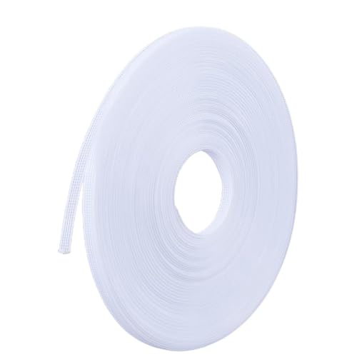 Stäbchen zum Nähen von Korsett, 6 mm breit, Polyester, zum Nähen, Bekleidungszubehör, BH-Ausbeinwerkzeug für Korsetts, Brautkleider, Abendkleider, Dessous, Hüte (5 m, weiß) von SKYPRO