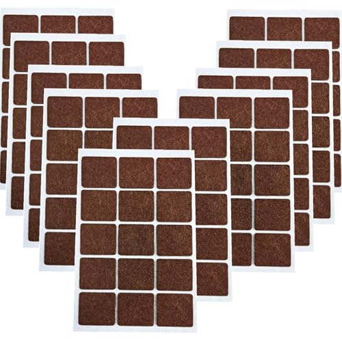Stuhlbeinschoner aus Filz, dick, selbstklebend, Bodenschoner, Möbelbeine, Tischbeine, rechteckige Unterseite, Anti-Rutsch-Pads (30 x 27 mm, braun), 150 Stück von SKYPRO