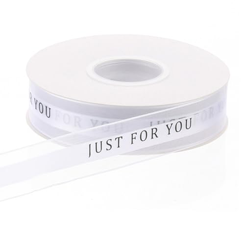 Weißes Chiffonband, Just for You, für Urlaub, Party, Hochzeit, Geschenkverpackung, Ballon, Nähen und Blumendekoration, 25 cm x 40 m Weißes Chiffonband, Just for You, für Urlaub, Party, Hochzeit, Geschenkverpackung, Ballon, Nähen und Blumendekoration, 25 cm x 40 m von SKYPRO
