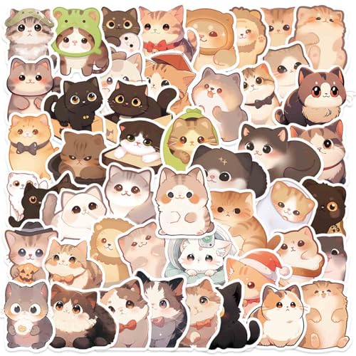 100 Katzenaufkleber, Scrapbook-Aufkleber, Cartoon-Katzenaufkleber, Lustige Aufkleber, Dekorative Katzenaufkleber 100 Katzenaufkleber, Scrapbook-Aufkleber, Cartoon-Katzenaufkleber, Lustige Aufkleber, Dekorative Katzenaufkleber von SLAXJNE
