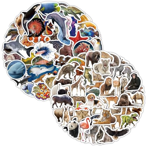 100 Stück Tieraufkleber, Tieraufkleber Für Kinder, Fahrradaufkleber Für Kinder, Meerestieraufkleber, Tierwaldaufkleber, Aufkleber Für Kleine Kinder 100 Stück Tieraufkleber, Tieraufkleber Für Kinder, Fahrradaufkleber Für Kinder, Meerestieraufkleber, Tierwaldaufkleber, Aufkleber Für Kleine Kinder von SLAXJNE