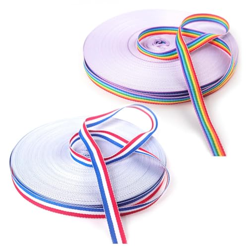 2 Rollen Einfarbiges Band, Rotes, Blaues Und Weißes Verpackungsband, Bunt Gestreiftes Gurtband, Geschenkverpackungsband, Gestreifte Rolle, Geeignet Für Diy-Geschenkverpackungen 2 Rollen Einfarbiges Band, Rotes, Blaues Und Weißes Verpackungsband, Bunt Gestreiftes Gurtband, Geschenkverpackungsband, Gestreifte Rolle, Geeignet Für Diy-Geschenkverpackungen von SLAXJNE