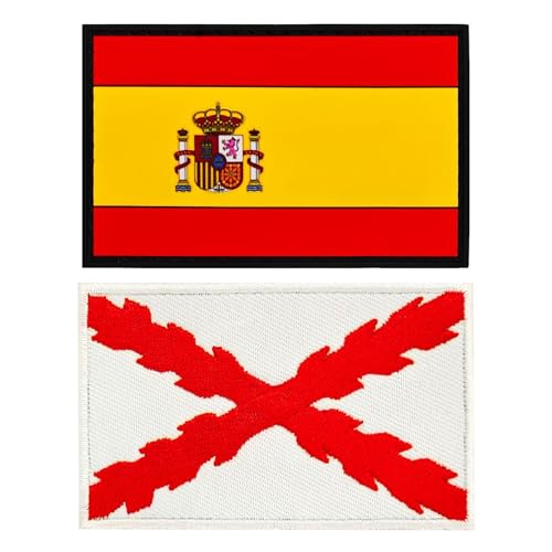 2 Stück Flaggen-Aufnäher, Spanische, Burgundische Flaggen-Aufnäher, Mit Flagge Bestickte Abzeichen, Taktische Stoff-Aufnäher, Diy-Aufbügelaufkleber, Militärische Magische Aufnäher 2 Stück Flaggen-Aufnäher, Spanische, Burgundische Flaggen-Aufnäher, Mit Flagge Bestickte Abzeichen, Taktische Stoff-Aufnäher, Diy-Aufbügelaufkleber, Militärische Magische Aufnäher von SLAXJNE