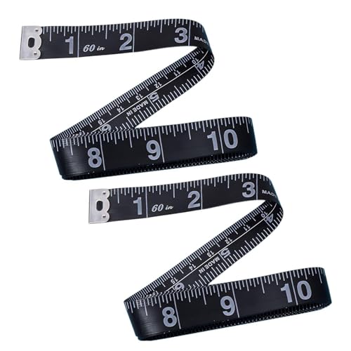2 Stück Nähmaßband, Schneidermaßband, Messbandmaß, Messwerkzeug-Lineal, Schwarzes Maßband 2 Stück Nähmaßband, Schneidermaßband, Messbandmaß, Messwerkzeug-Lineal, Schwarzes Maßband von SLAXJNE