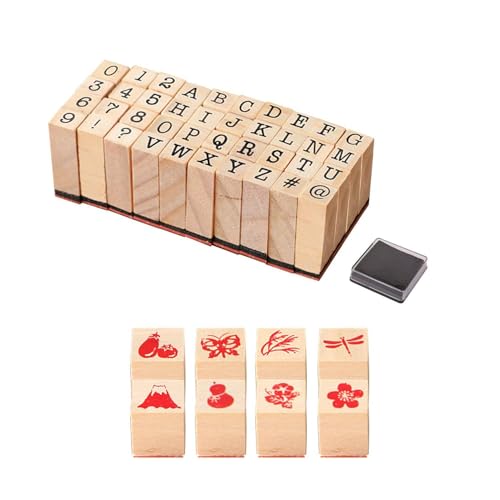 40 Alphanumerische Siegel, 6 Materialsiegel, Retro-Holzsiegel, Monogrammsiegel, Digitale Stempel, Notizbuch- Und Scrapbook-Dekorationen 40 Alphanumerische Siegel, 6 Materialsiegel, Retro-Holzsiegel, Monogrammsiegel, Digitale Stempel, Notizbuch- Und Scrapbook-Dekorationen von SLAXJNE