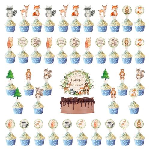 43 Stück Dschungeltier-Einsätze, Wald-Kuchendekorationen, Waldtier-Kuchendekorationen, Kuchenaufsatz Waldtiere 43 Stück Dschungeltier-Einsätze, Wald-Kuchendekorationen, Waldtier-Kuchendekorationen, Kuchenaufsatz Waldtiere von SLAXJNE