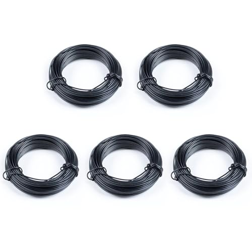 5 Rollen 10 m Basteldraht schwarz, Metalldraht, Schmuckdraht, Basteldraht 1 mm, feiner Draht für die Handarbeit, schwarzer Basteldraht, Modellierdraht, Draht zum Biegen 5 Rollen 10 m Basteldraht schwarz, Metalldraht, Schmuckdraht, Basteldraht 1 mm, feiner Draht für die Handarbeit, schwarzer Basteldraht, Modellierdraht, Draht zum Biegen von SLAXJNE