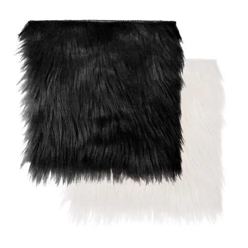 SLAXJNE 2 Bögen Schwarzer Stoff, Tierfell, Schwarzer Kunstpelz, Quadratischer Plüschstoff. Kunstfell, Plüschstoff SLAXJNE 2 Bögen Schwarzer Stoff, Tierfell, Schwarzer Kunstpelz, Quadratischer Plüschstoff. Kunstfell, Plüschstoff von SLAXJNE
