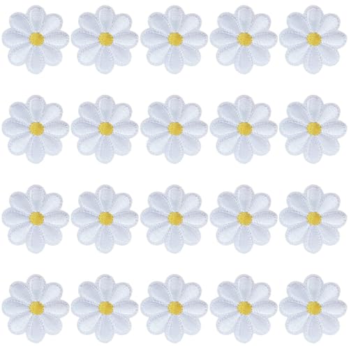 SLAXJNE 20 Stück Gänseblümchen-Aufbügelflicken, Gänseblümchen-Nähflicken, Kinder-Aufbügelflicken, Kleidungs- Und Hut-Aufbügelflicken, Bestickte Stoffflicken, DIY-Dekoflicken SLAXJNE 20 Stück Gänseblümchen-Aufbügelflicken, Gänseblümchen-Nähflicken, Kinder-Aufbügelflicken, Kleidungs- Und Hut-Aufbügelflicken, Bestickte Stoffflicken, DIY-Dekoflicken von SLAXJNE