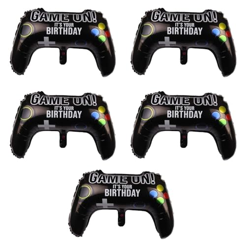 SLAXJNE 5 Stück Game-Controller-Luftballons, Aluminiumfolien-Luftballons, Party-Dekorations-Luftballons, Kreative Form-Luftballons, Jungen-Luftballons, Spielthema-Dekorations-Luftballons SLAXJNE 5 Stück Game-Controller-Luftballons, Aluminiumfolien-Luftballons, Party-Dekorations-Luftballons, Kreative Form-Luftballons, Jungen-Luftballons, Spielthema-Dekorations-Luftballons von SLAXJNE