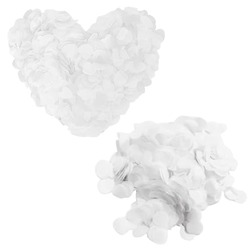 SLAXJNE 50G Rundes Konfetti Weiß, 50G Weiße Herzen, Weißes Konfetti, Biologisch Abbaubares Konfetti Hochzeit, Seidenpapier-Konfetti SLAXJNE 50G Rundes Konfetti Weiß, 50G Weiße Herzen, Weißes Konfetti, Biologisch Abbaubares Konfetti Hochzeit, Seidenpapier-Konfetti von SLAXJNE