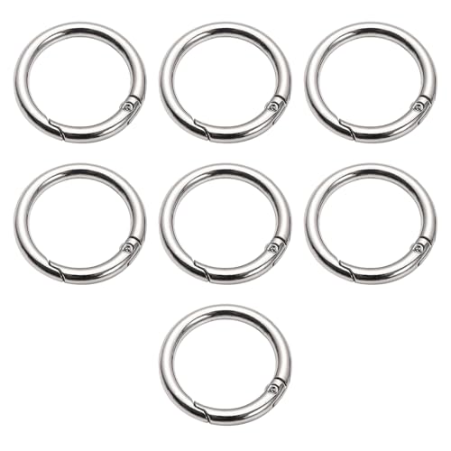 SLAXJNE 7 Stück Runder Karabiner, Mini-Feder-Rundschnalle, Runder Schlüsselanhänger, Gurtband-Rundschnalle, Geeignet Für Schlüssel, Rucksäcke, Handtaschen SLAXJNE 7 Stück Runder Karabiner, Mini-Feder-Rundschnalle, Runder Schlüsselanhänger, Gurtband-Rundschnalle, Geeignet Für Schlüssel, Rucksäcke, Handtaschen von SLAXJNE