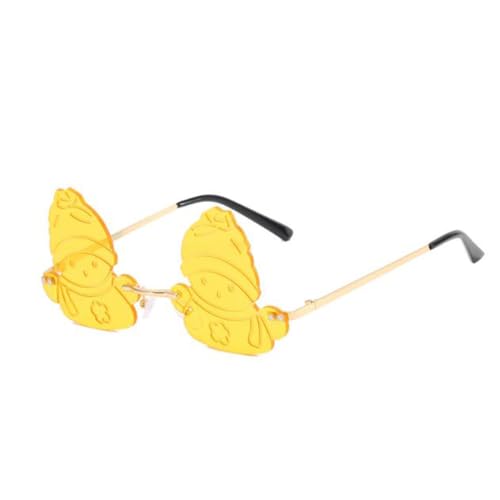 SLCHJX Randlose Sonnenbrille im Cartoon-Schneemann-Design, einzigartige Party-Brille, lustige Brille für Damen und Herren SLCHJX Randlose Sonnenbrille im Cartoon-Schneemann-Design, einzigartige Party-Brille, lustige Brille für Damen und Herren von SLCHJX