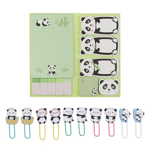 1 Satz Panda-Notizblöcke Und 10 Stück Panda-Büroklammern, Süßes Briefpapier, Kreatives Briefpapier, Lern- Und Bürobedarf, Studentengeschenke 1 Satz Panda-Notizblöcke Und 10 Stück Panda-Büroklammern, Süßes Briefpapier, Kreatives Briefpapier, Lern- Und Bürobedarf, Studentengeschenke von SLEEKEE