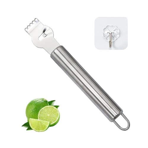 1-teilige Reibe mit 1-teiligem Haken, Zitronen- und Orangenschalenschaber, Edelstahlschäler, Zitronenschneider, Werkzeuge für Küche und Bar 1-teilige Reibe mit 1-teiligem Haken, Zitronen- und Orangenschalenschaber, Edelstahlschäler, Zitronenschneider, Werkzeuge für Küche und Bar von SLEEKEE